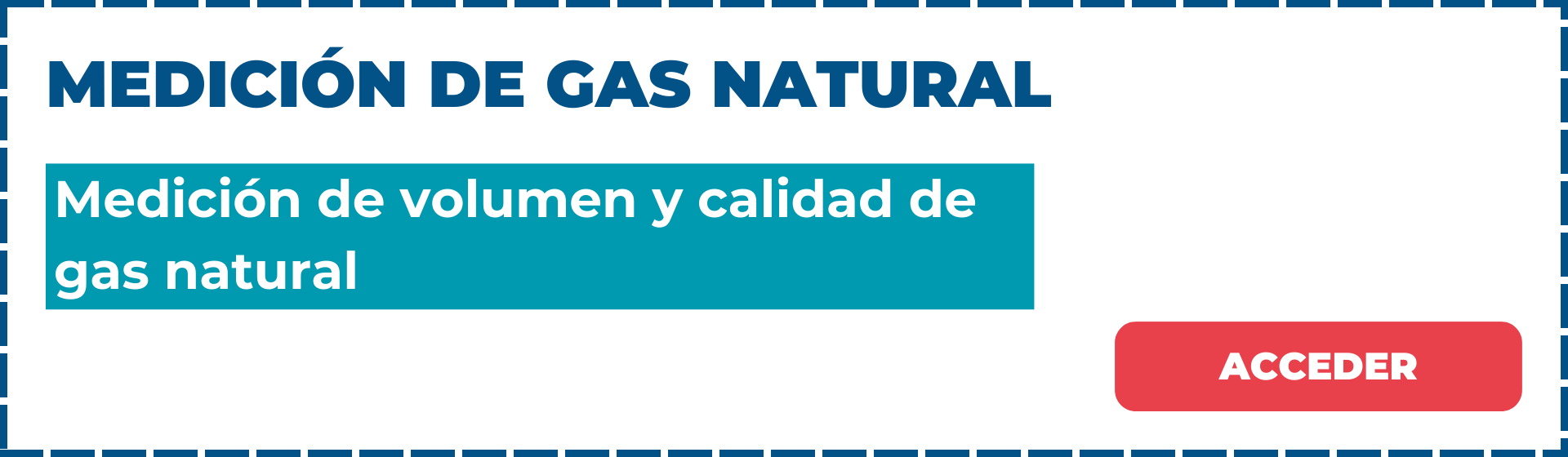 Medición de gas natural.