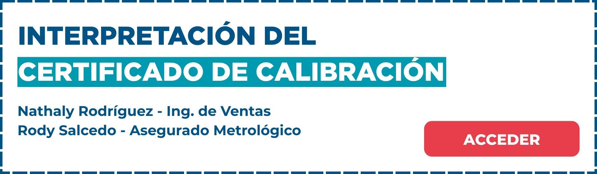 Certificado de calibración